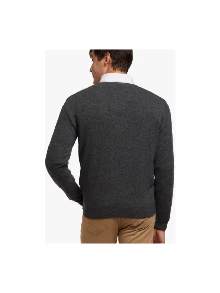 Sweter Brooks Brothers z kaszmiru szary