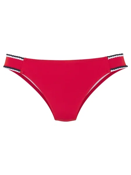 S.Oliver Slip costum de baie roșu rodie / negru alb