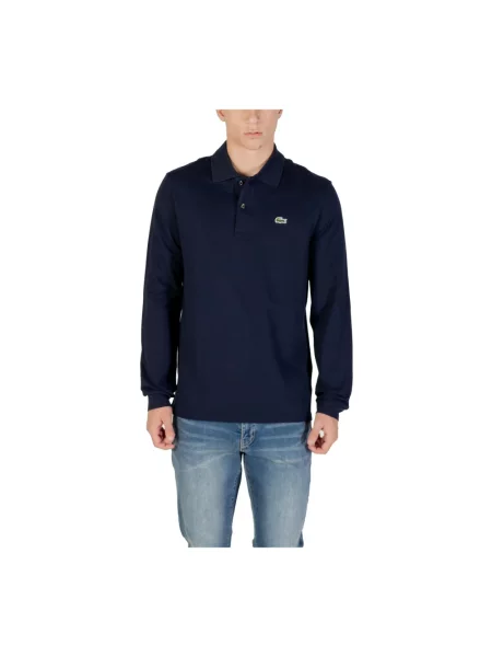 Koszulka polo Lacoste z długim rękawem niebieska