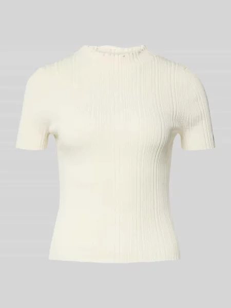 Sweter o kroju slim fit z mieszanki model ‘SARPHAPILK’ Hugo biały