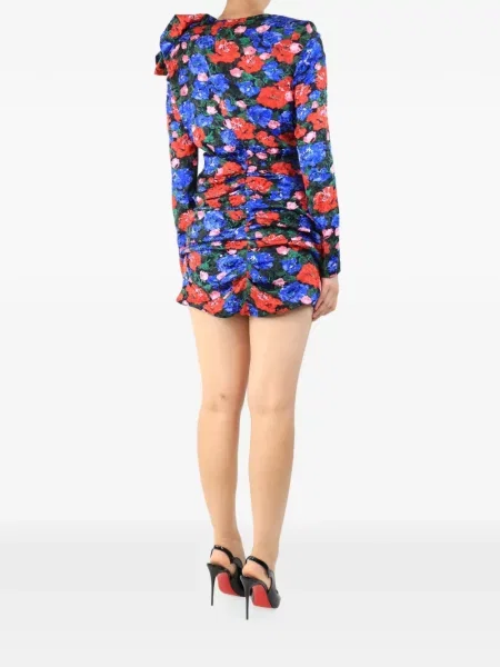 Rochie mini Magda Butrym cu model floral cu imagine albastru