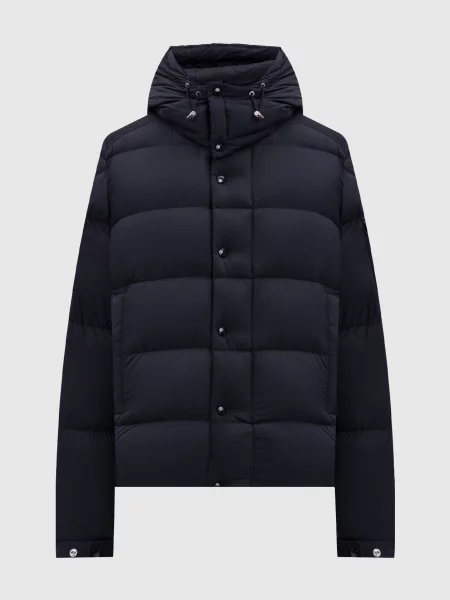Пуховик Vezere з логотипом Moncler чорний
