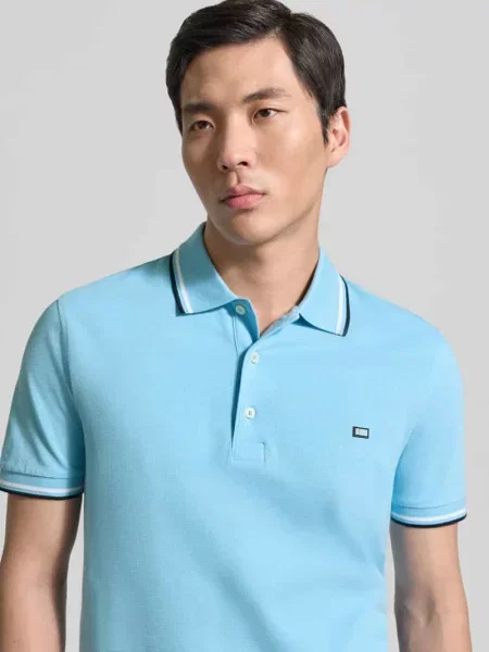Koszulka polo w kroju regular fit z kontrastowymi paskami Christian Berg Men