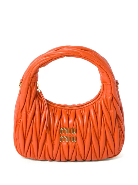 Geantă shopper Miu Miu portocaliu