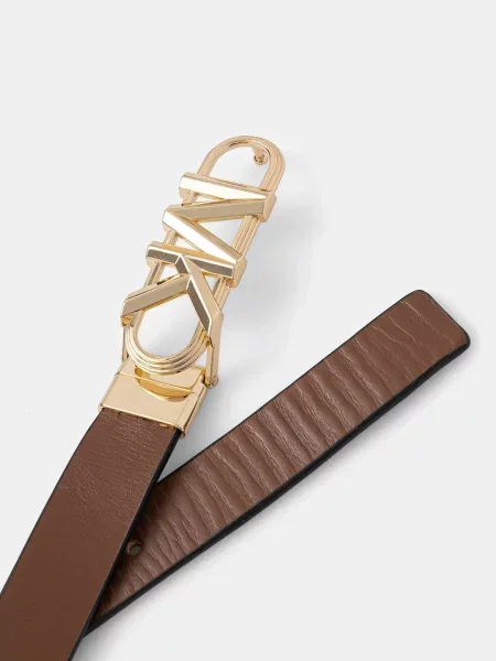 Кожаный двусторонний ремень Michael Michael Kors с ремешками коричневый