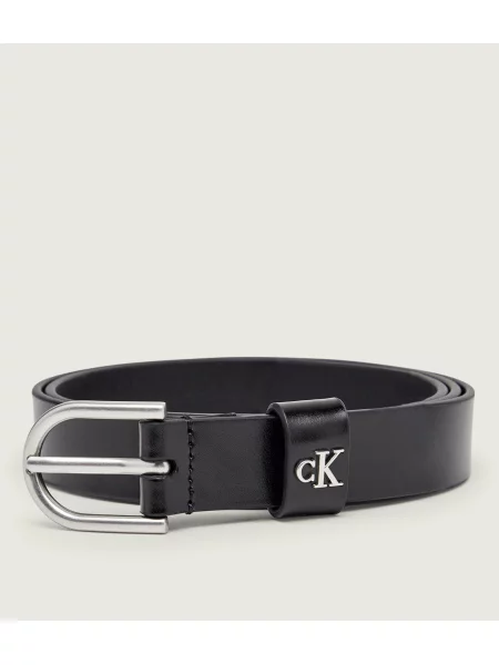Calvin Klein Nadrágszíj Rounded Buckle Ck Loop fekete