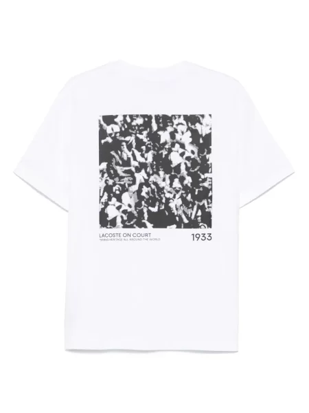 Tricou Lacoste cu imagine alb