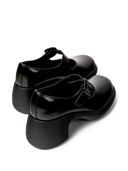 Pantofi cu toc Camper cu platformă cu cataramă negru