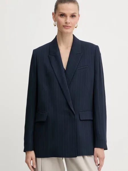 BOSS vestă bleumarin un singur rând de negru