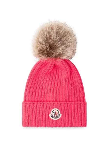 Czapka dziecięca Moncler Enfant różowa