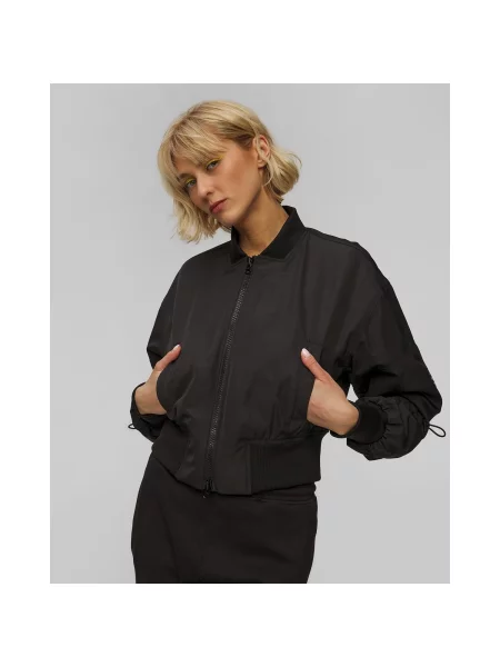 Adidas By Stella Mccartney Kurtka W Stylu College Adidas By Stella Mccartney Woven Cropped schwarz czarny