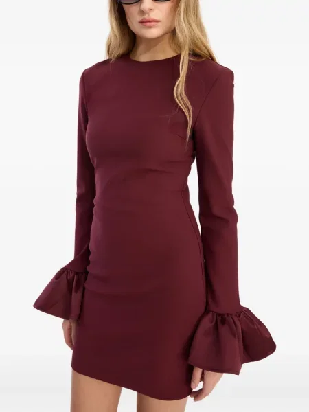 Rochie mini Rotate Birger Christensen cu volane de costum roșu