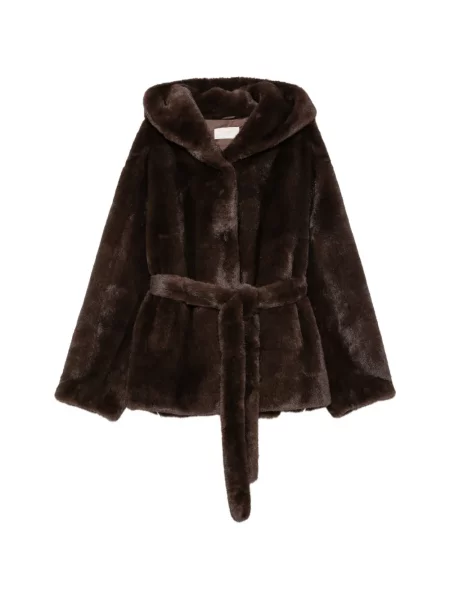 Препасан яке Zoe Paris с козина кафяво