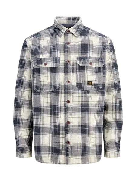 JACK & JONES Cămașă PRBluivy crem / închis albastru