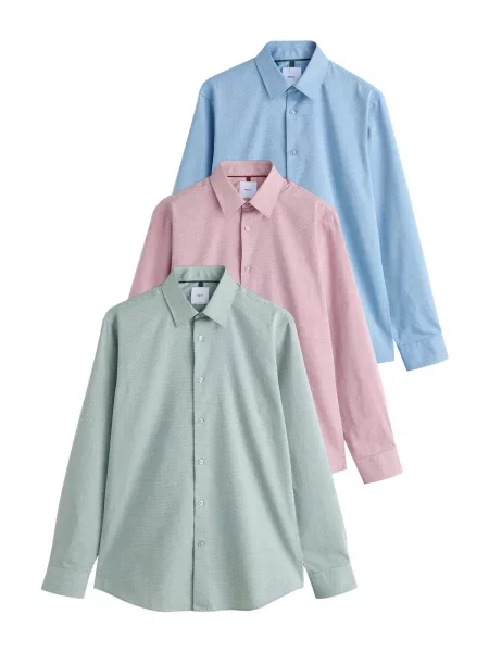 Next Cămașă deschis / verde mentă / roz deschis albastru