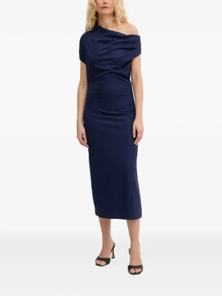 Rochie maxi Silvian Heach drapată albastru