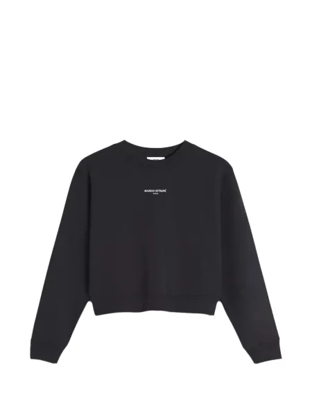 Hanorac Maison Kitsune cu imagine negru