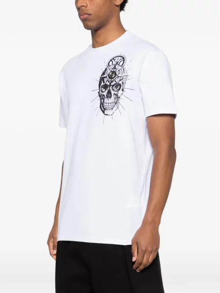 Tricou Philipp Plein cu imagine alb