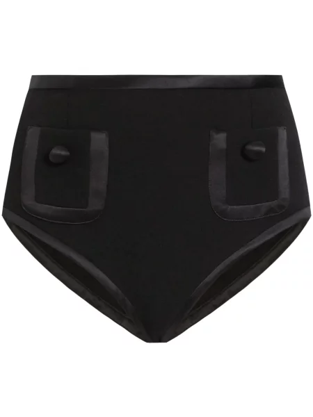 Mini šortai Dolce & Gabbana satino juoda