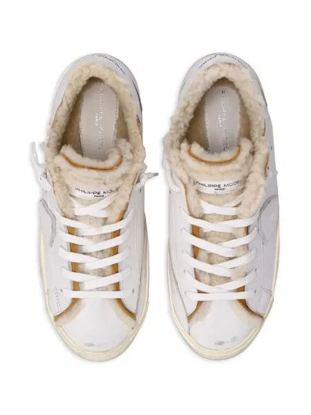 Sneakerși Philippe Model Paris din piele de oaie alb