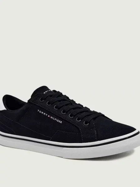 Pantofi Tommy Hilfiger din dantelă lungi albastru