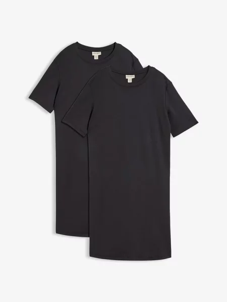 Sukienka T-shirtowa 2 szt. czarna