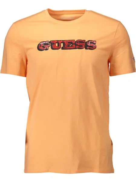 Kratek majica Guess Jeans oranžna