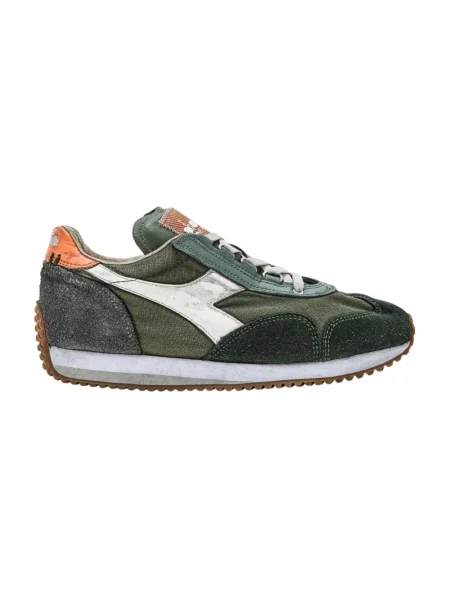 Sneakersy Diadora skórzane z kamieniami zielone