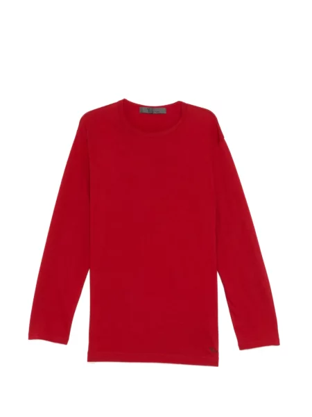 Tricou Y's cu imagine cu mâneci lungi lung roșu