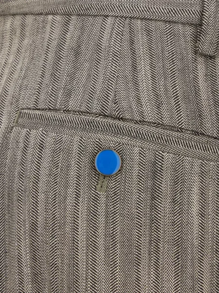 Pantaloni Paul Smith cu model herringbone gri