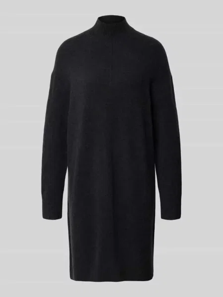 Oversize'owa sukienka dzianinowa z mieszanki wełny dziewiczej Marc O'polo Denim czarna