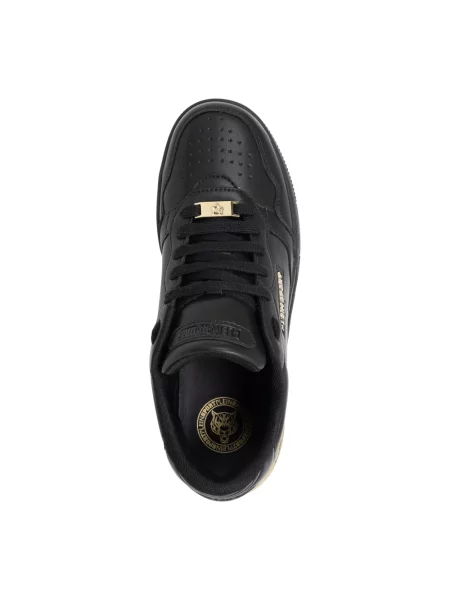 Sneakersy Philipp Plein skórzane w tygrysie prążki czarne