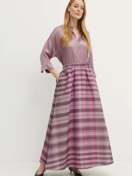 Спідниця MAX&Co. maxi розкльошена фіолетовий