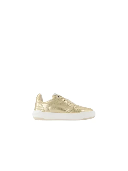 Sneakersy Zadig & Voltaire skórzane z logo żółte