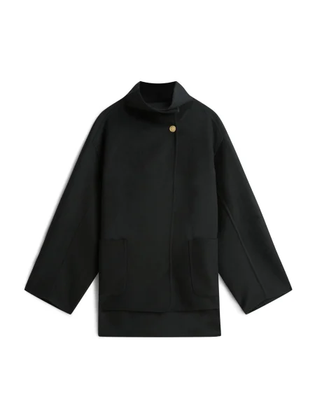 Palton Tommy Hilfiger de lână negru