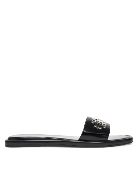 Papucs Tory Burch T Lock Slide fekete