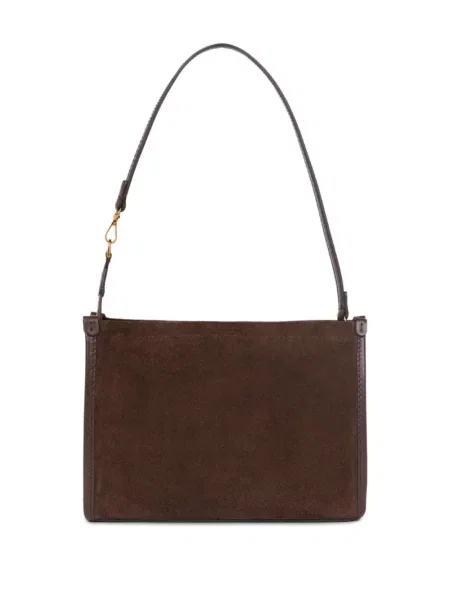 Geantă Etro din piele de căprioară mini cu autograf maro