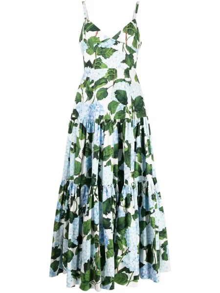 Rochie maxi Oscar De La Renta cu model floral cu imagine
