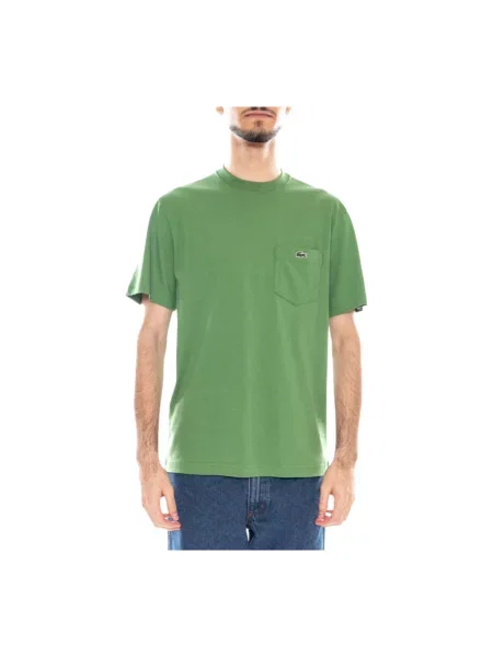 T-shirt o kroju regular fit z czystej bawełny Lacoste zielona