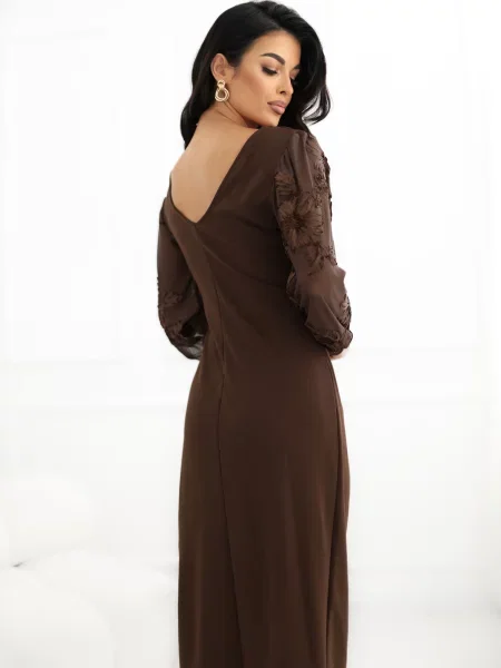 Midi haljina Italy Moda smeđa