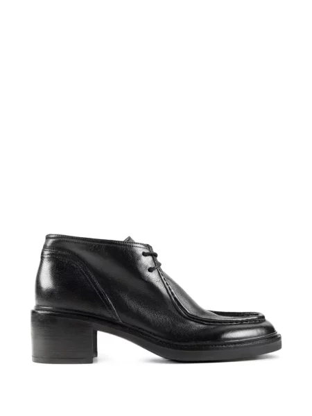 Pantofi cu toc Chuckies cu șireturi din dantelă negru