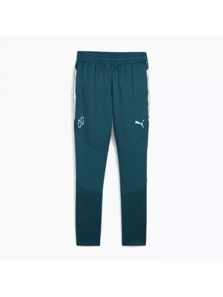 Spodnie piłkarskie dziecięce PUMA Neymar JR Creativity Training ocean tropic/hot heat niebieskie