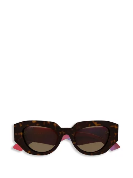 Ochelari de soare Gucci Eyewear cu imprimeu geometric maro
