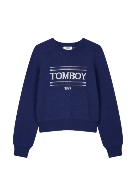 Pulover Tomboy cu autograf albastru