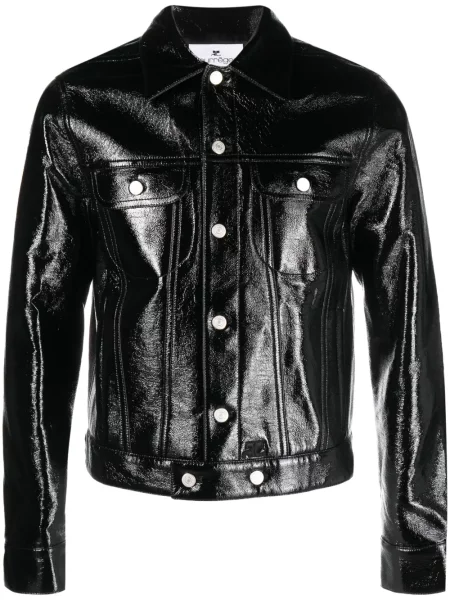 Кожено яке Courreges черно