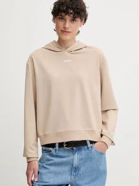 Суичър с качулка Hugo с качулка черно