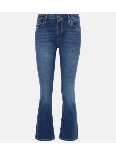 Jeansy dzwony Ag Jeans o krotszym kroju dzwony niebieskie