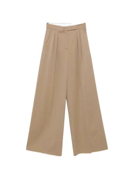 Pantaloni Max Mara plisate maro