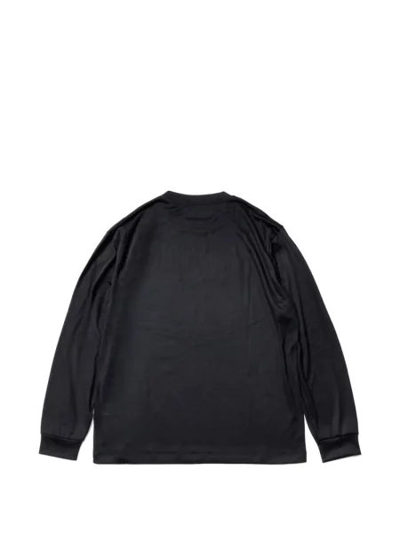 Lung tricou Calmlence cu decolteu rotund negru