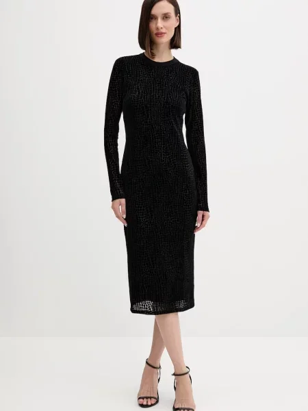 Joop! rochie midi mulată negru
